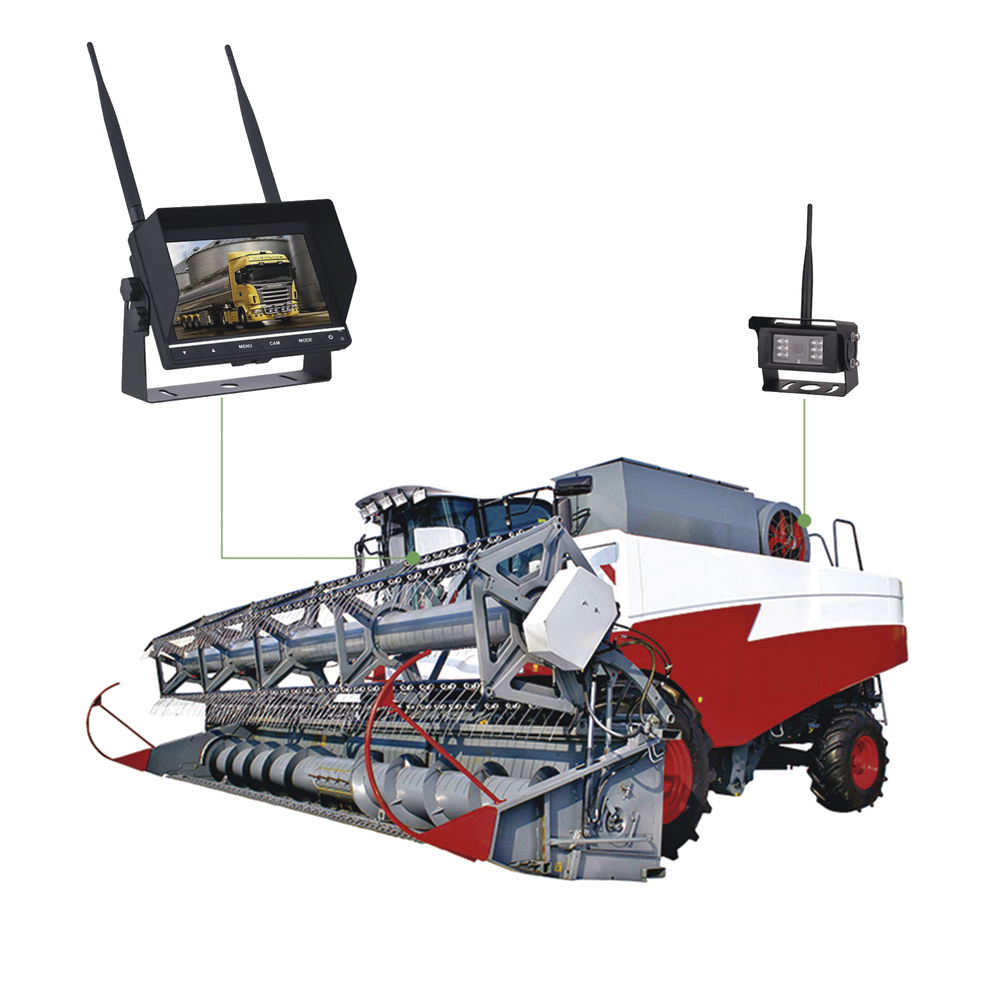 Sistema Profesional Inalámbrico de Cámara de Reversa Infrarroja y Monitor de 7" para Vehículos de Trabajo y Montacargas - Image 7