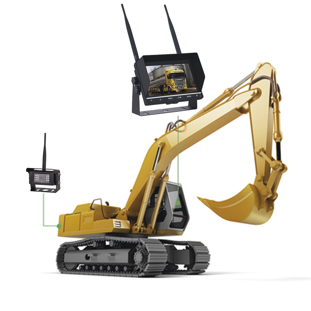 Sistema Profesional Inalámbrico de Cámara de Reversa Infrarroja y Monitor de 7" para Vehículos de Trabajo y Montacargas - Image 8