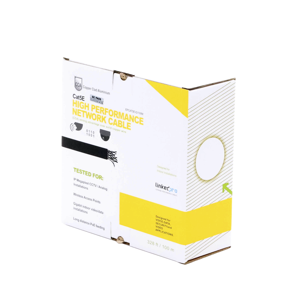 Bobina de Cable de 100 Metros (328 Pies) Cat5e, Aleaci?n de Cobre y Aluminio (CCA), Color Gris, Uso Interior. - Image 6