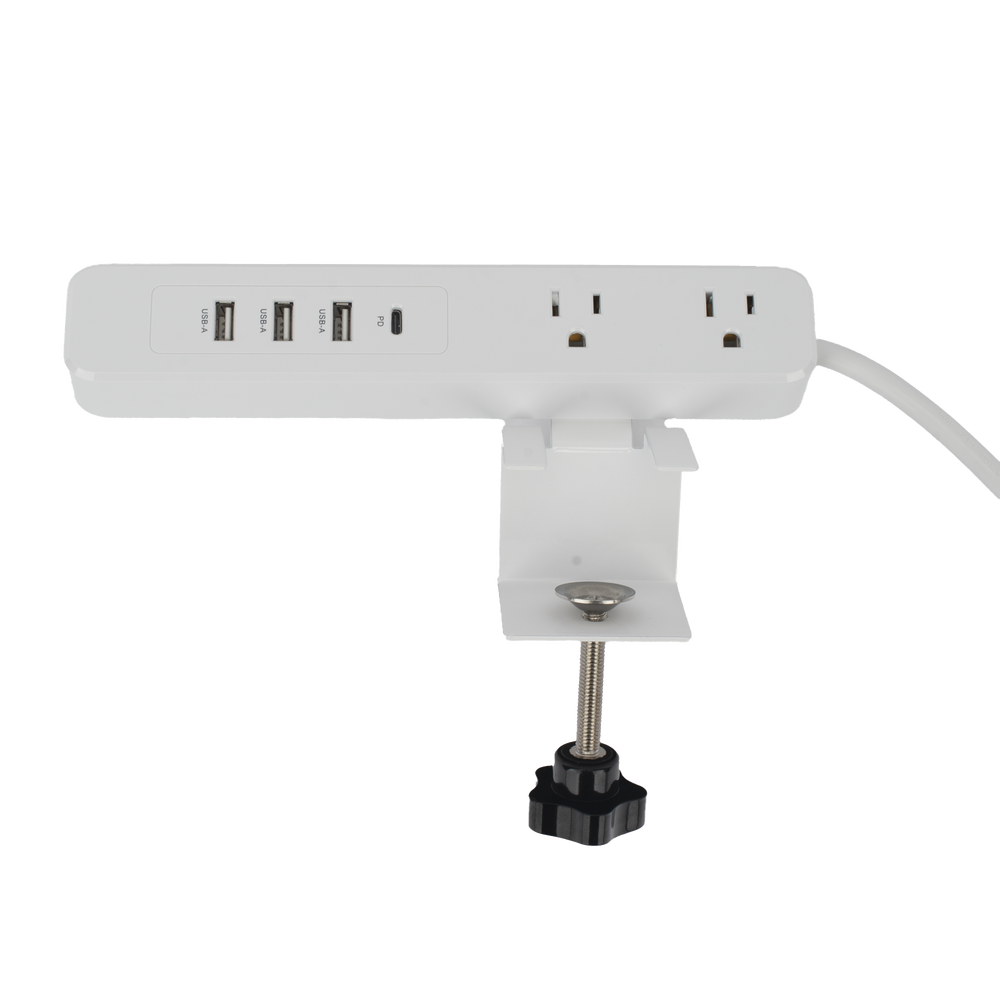 Multicontacto con Montaje para Escritorio / Carga Rápida para 65 W / 2 x Nema 5-15P / 3 x USB-A (5V @3A) / 1 x USB-C (65W) - Image 7
