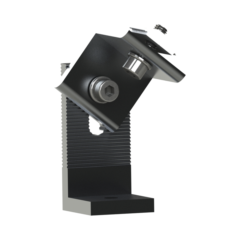 Soporte L para fijación de riel 5 Y 8 en techo de concreto