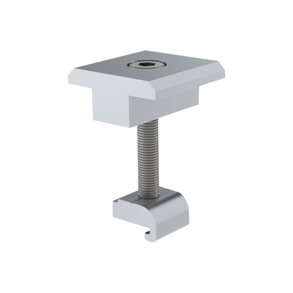 Sujetador Intermedio 30 mm para montaje de paneles solares en riel7