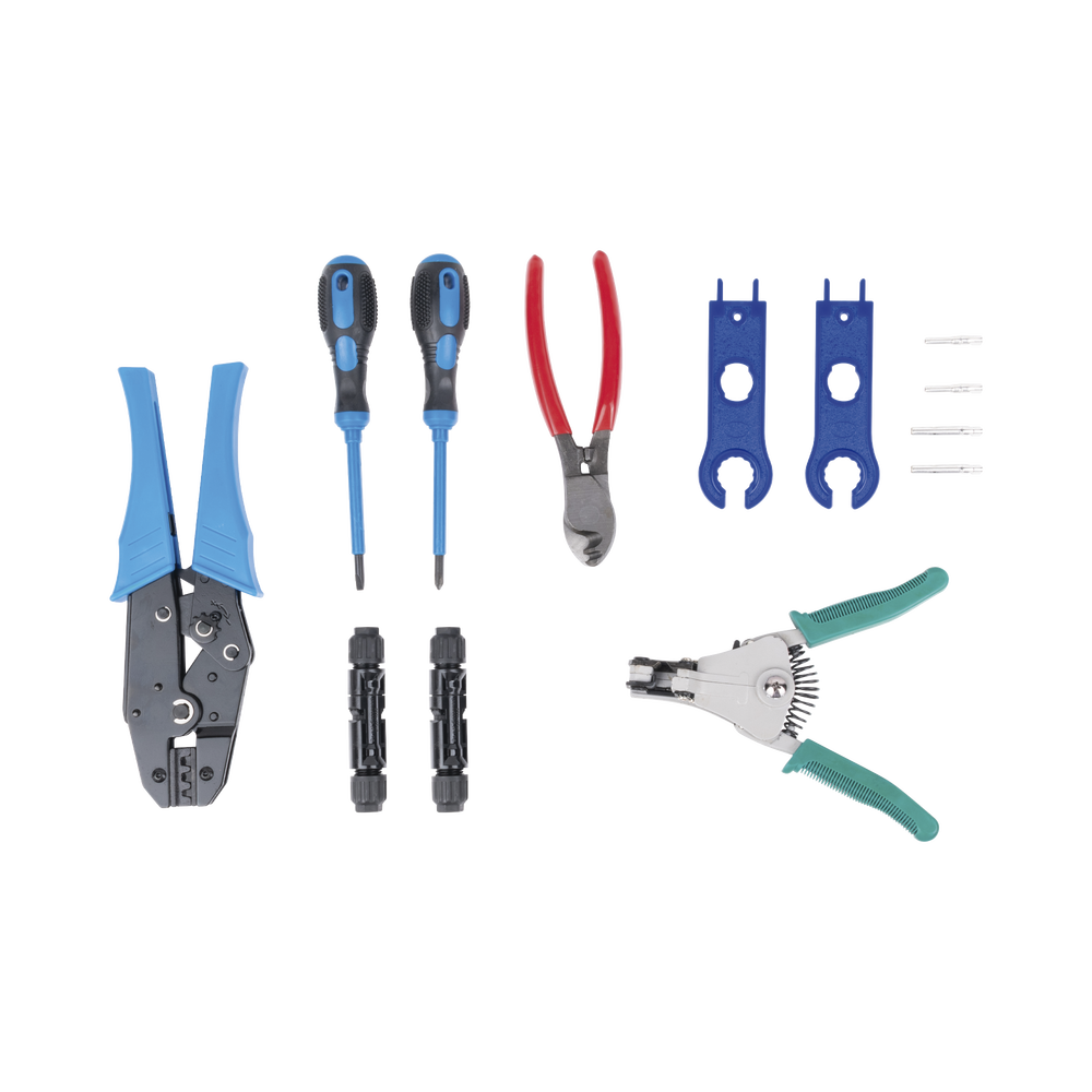 Juego de Herramientas y Accesorios, para Instalación de Sistema Solar. Incluye: Pinzas (3), Desarmadores (2), Llaves (2) y Accesorios (7). - Image 4