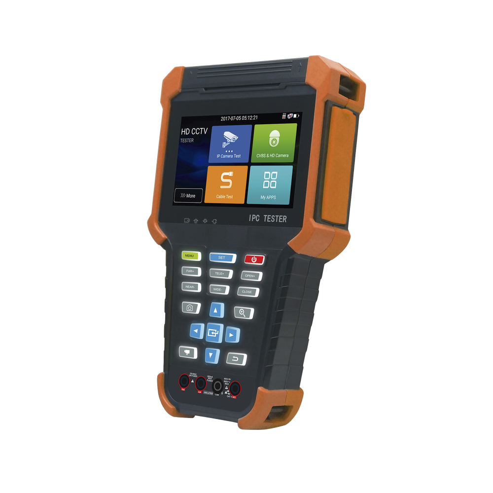 Tester de Video Profesional | Pantalla 4" Touch | Ideal para Cámaras IP/ HD (TVI, CVI, AHD y CVBS) | 4K | H.265/H.264 | PoE | WiFi | Cable Tester | Multímetro Digital | Todo en Uno para tu CCTV.