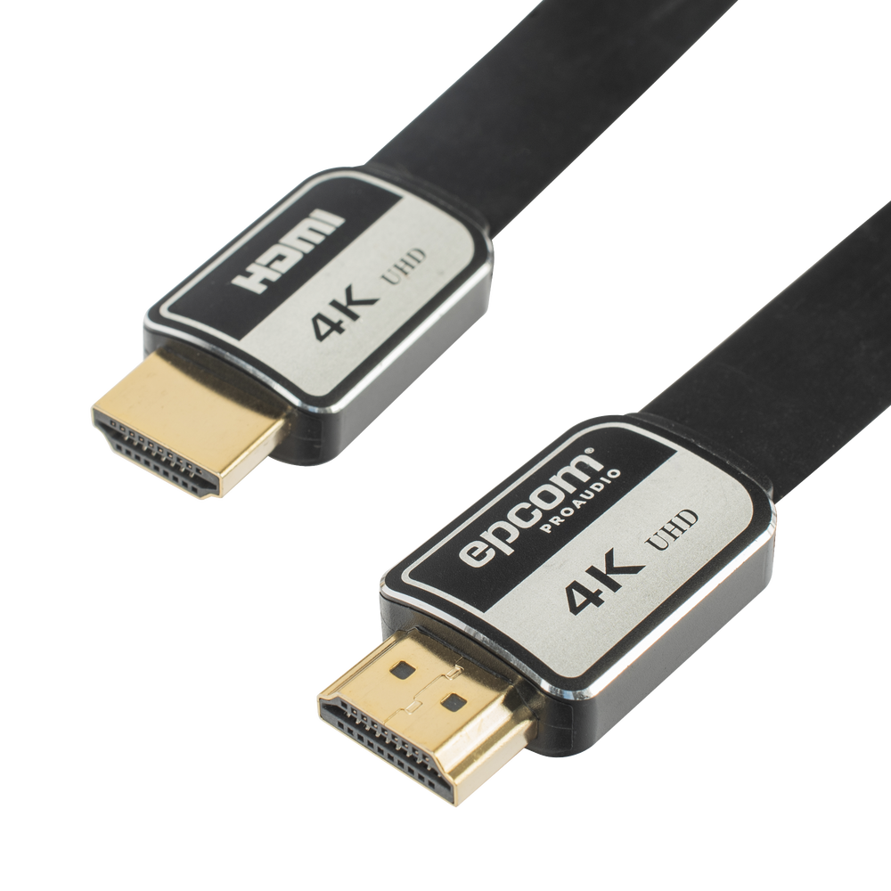 Cable HDMI de 1.8 Metros (5.91 Pies) | Alta Definici?n | Versi?n 2.0 | Alta Velocidad 18Gbps | 4K@60Hz | Conectores Chapados en Oro | Tipo Plano