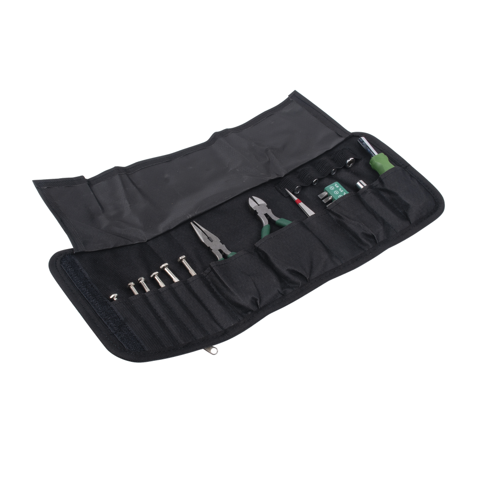 Juego de Herramientas en Estuche Portátil con 25 Pzas. (Desarmadores Finos + Pinzas + Puntas + Maneral). - Image 4