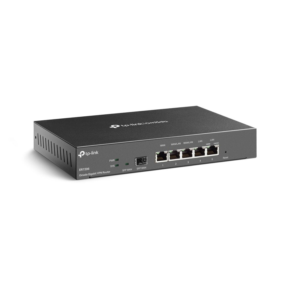 Router Omada VPN / SDN Multi-WAN Gigabit / 1 Puerto WAN SFP Gigabit / 1 Puerto WAN RJ45 Gigabit / 2 Puertos LAN RJ45 Gigabit / 2 Puertos Configurables LAN/WAN / 150,000 Sesiones Concurrentes / Administración Centralizada Omada o Stand-Alone - Image 2