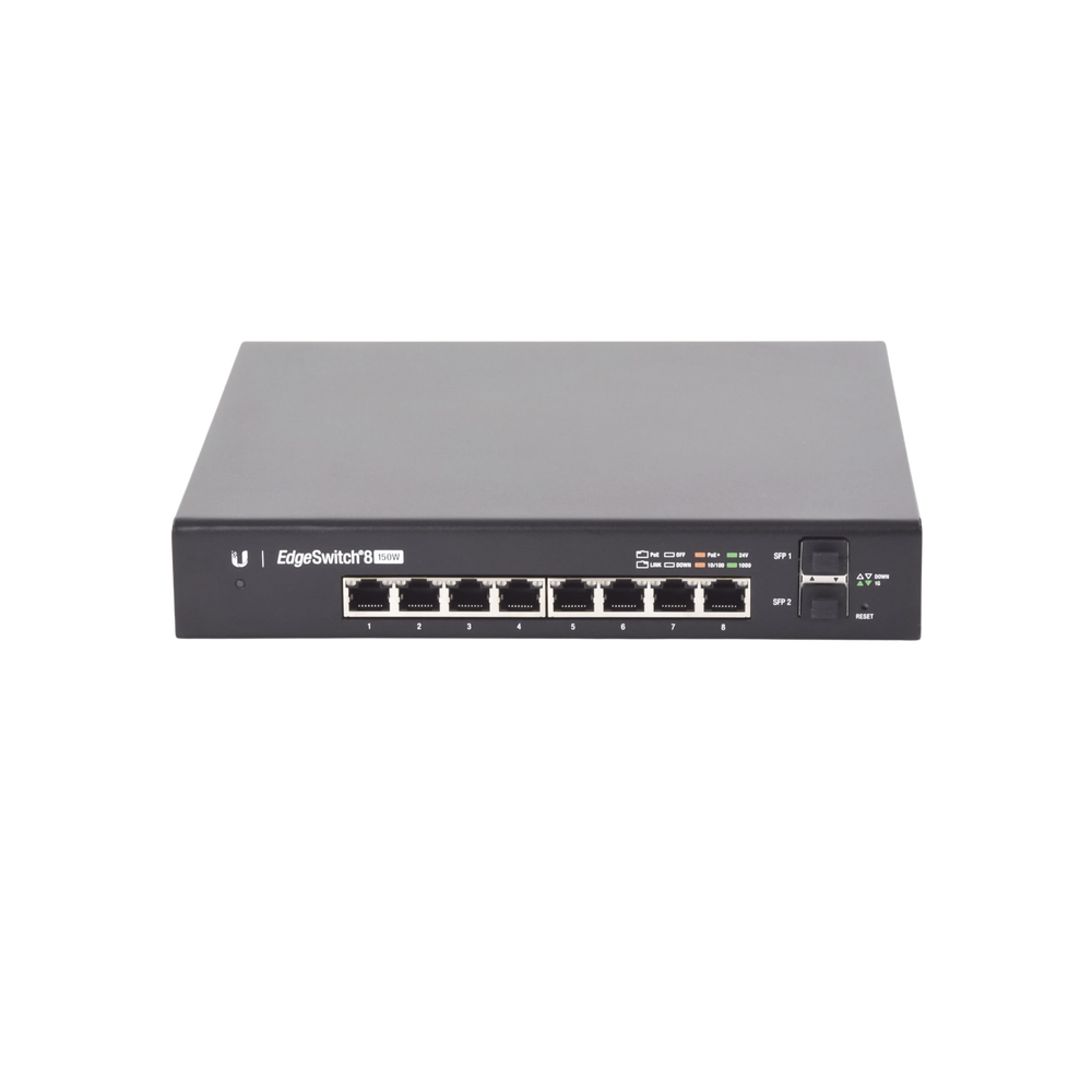 Switch EdgeMAX Administrable de 8 Puertos Gigabit con PoE+/PoE Pasivo 24V + 2 Puertos SFP, 150 W - Image 2