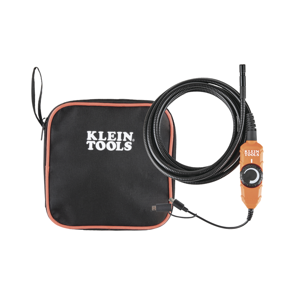 Cámara Boroscopio de Inspección con Conexión para Dispositivos Android®. Cuello de Cisne Blindado de 10' (3 m) y 6 Luces LED