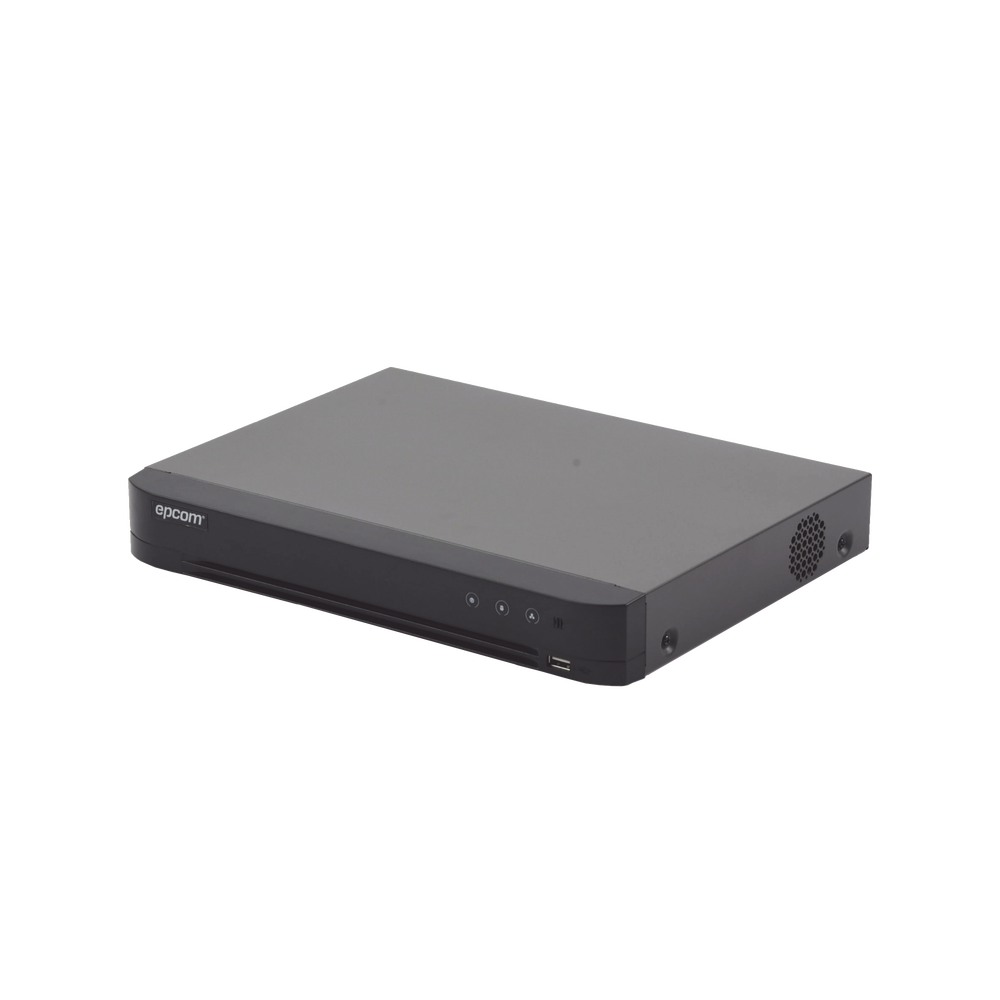 DVR 4 Canales TurboHD + 2 Canales IP / 5 Megapixel Lite- 3K Lite / Acusense (Evista falsas alarmas) / Audio por Coaxitron /  Bahía de Disco Duro /  Salida de Video en Full HD