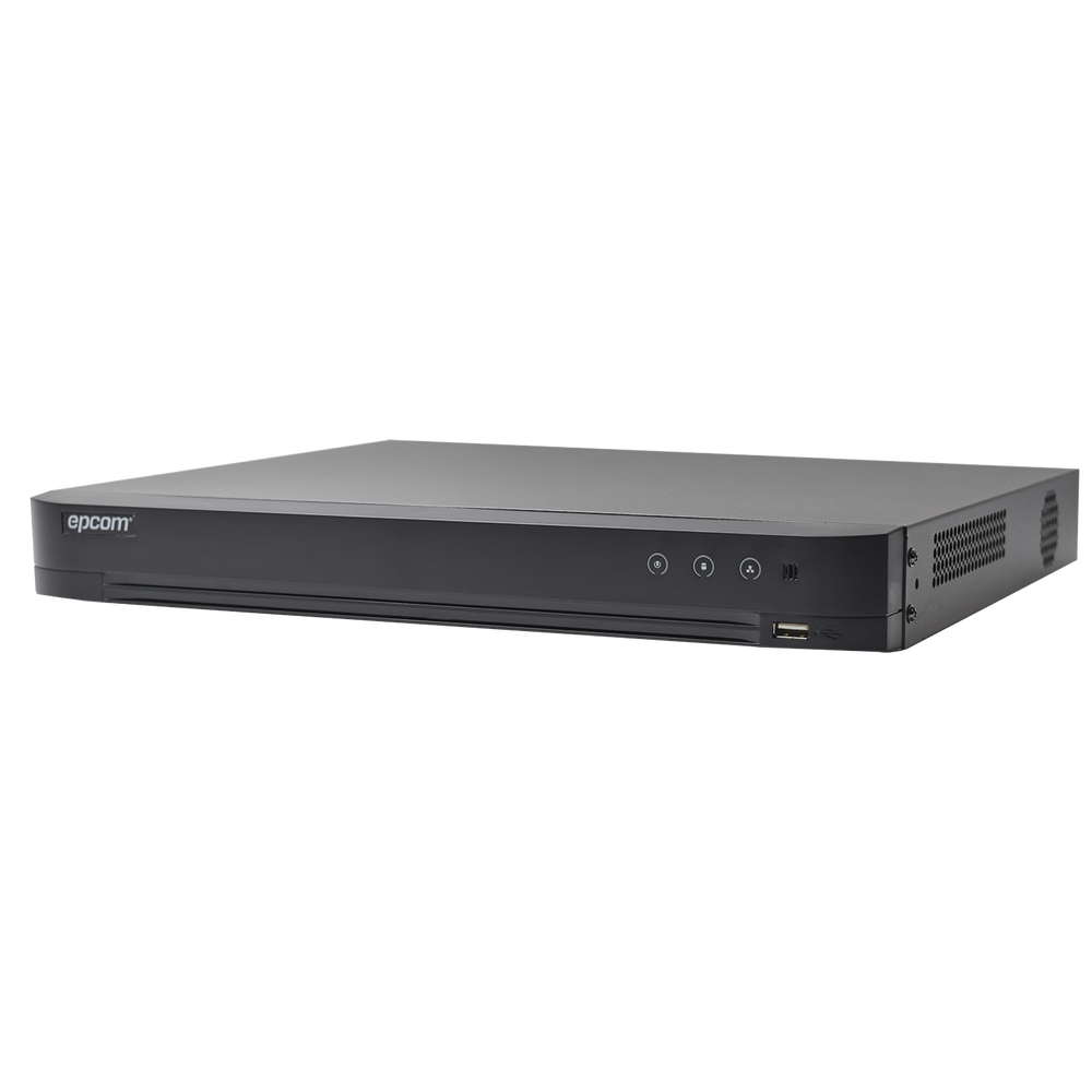 DVR 4 Megapixel / 8 Canales TURBOHD + 4 Canales IP / 1 Bahía de Disco Duro / 1 Canal de Audio / Audio por coaxitron / Vídeoanálisis