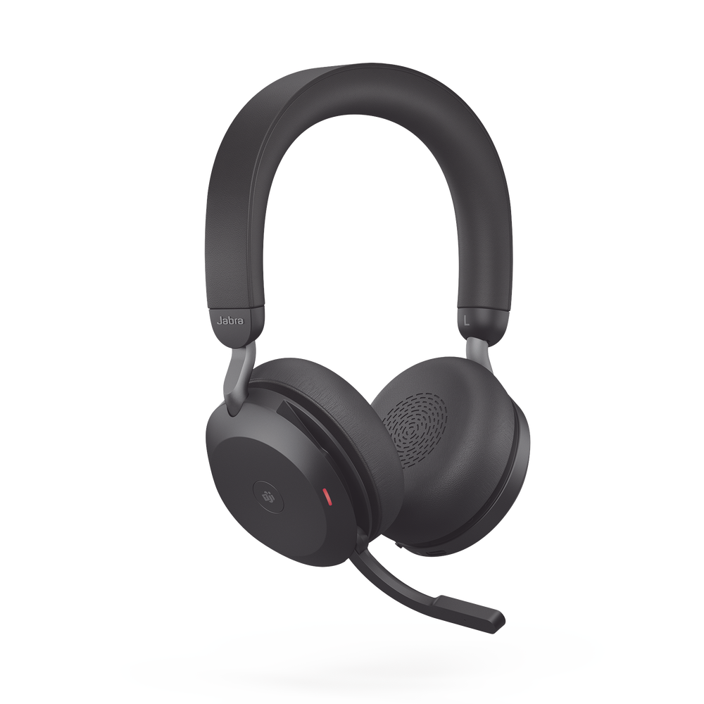 Jabra Evolve2 75, Auricular stereo versión MS con cancelación de ruido activa, dongle USB-A indicador de ocupado (Busylight)(27599-999-999)