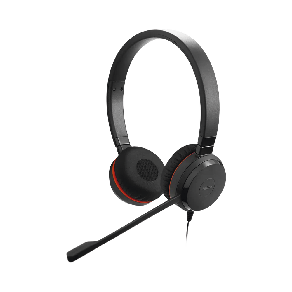 Jabra Evolve 30 Duo con conexión USB / 3.5mm, micrófono con cancelación de ruido y controlador en el cable con botones e indicadores LED (5399-829-309) - Image 2