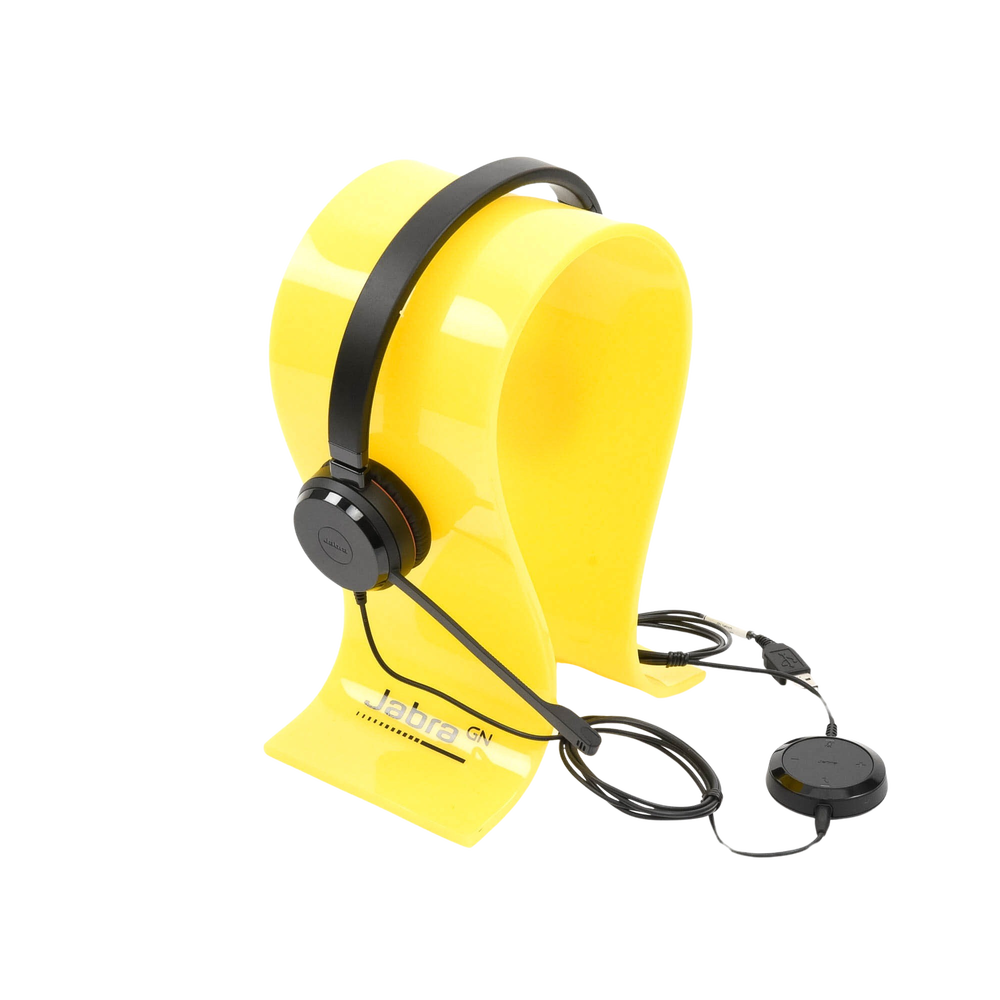 Jabra Evolve 30 Duo con conexión USB / 3.5mm, micrófono con cancelación de ruido y controlador en el cable con botones e indicadores LED (5399-829-309) - Image 6