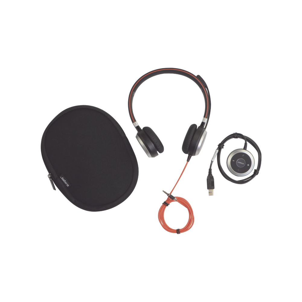 Jabra Evolve 40 Duo con Conexión USB / 3.5 mm, indicador de ocupado y cancelación de ruido pasiva (6399-823-109) - Image 3