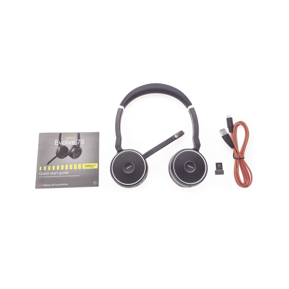 Jabra Evolve 75 SE Stereo, conexión Bluetooth, indicador de ocupado, USB-A Compatible con cualquier plataforma UC (7599-848-109) - Image 5
