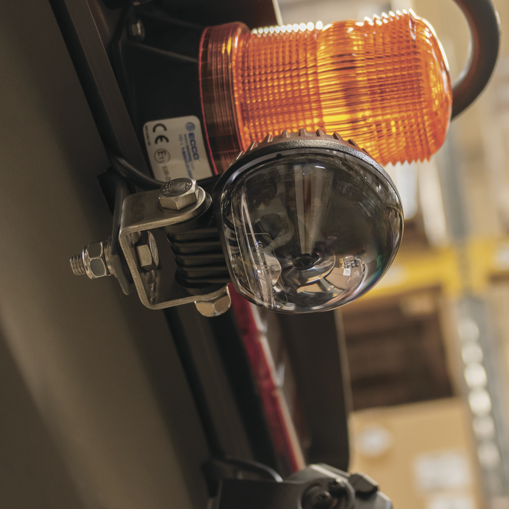 Luz LED límite de arco color rojo, para zonas de trabajo en montacargas y vehiculos - Image 2