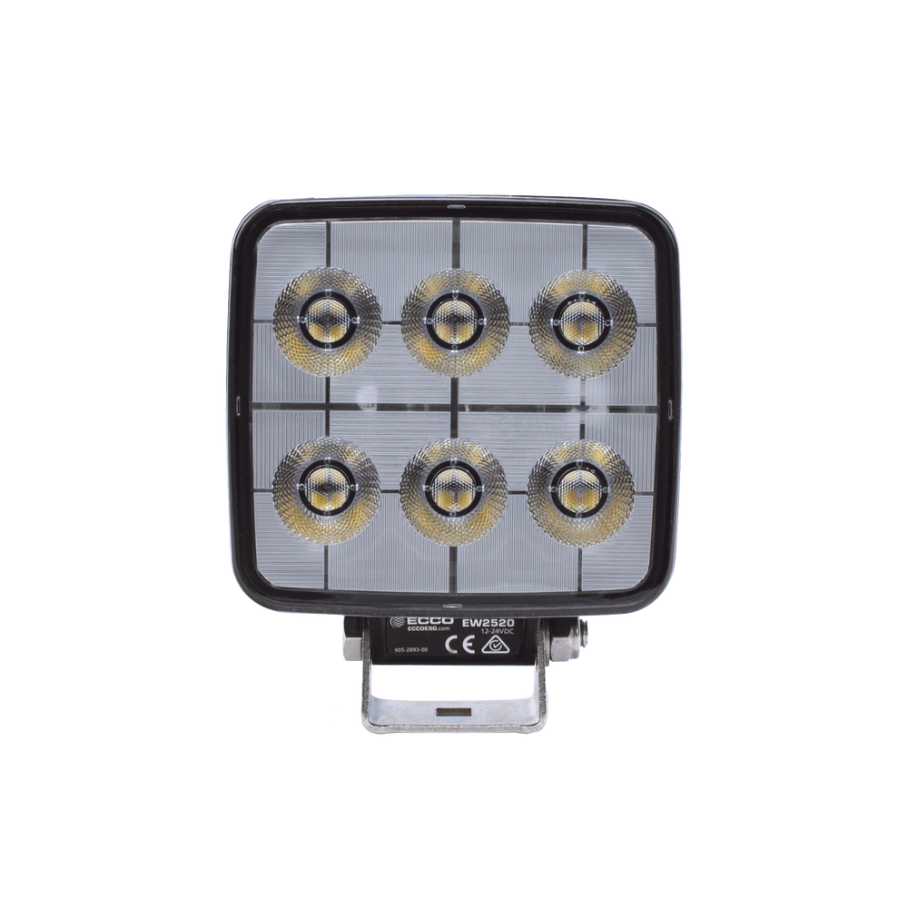 Luz de trabajo de 6 LED, 12-24 Vcc, 2800 lumenes