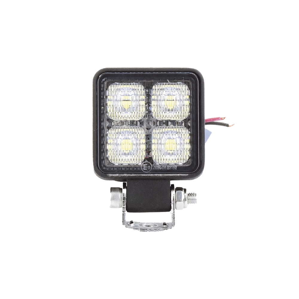 Luz de trabajo de 4 LED de 10 Watt, 12-24 Vcd, 800 lúmenes