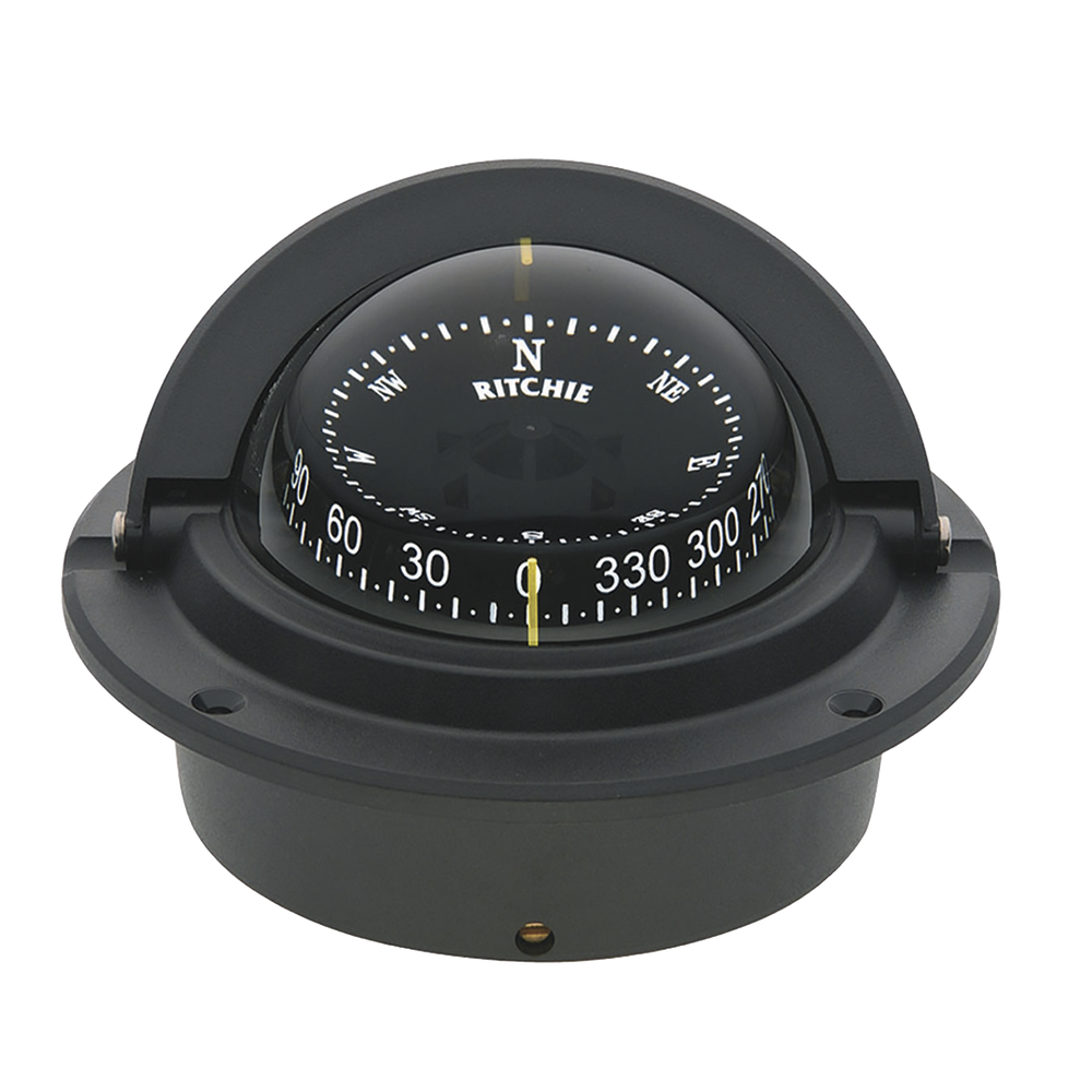 Brújula serie Voyager en color negro, cuenta con iluminación nocturna color verde.