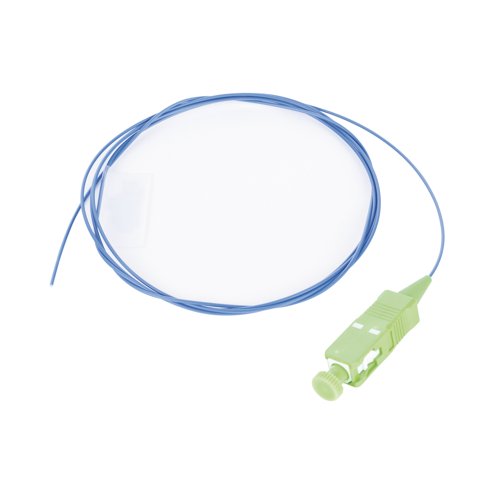 Pigtail de Fibra ?ptica SC/APC Simplex, Monomodo OS2 9/125, 900um, Color Azul, 1 Metro (3.28 Pies)