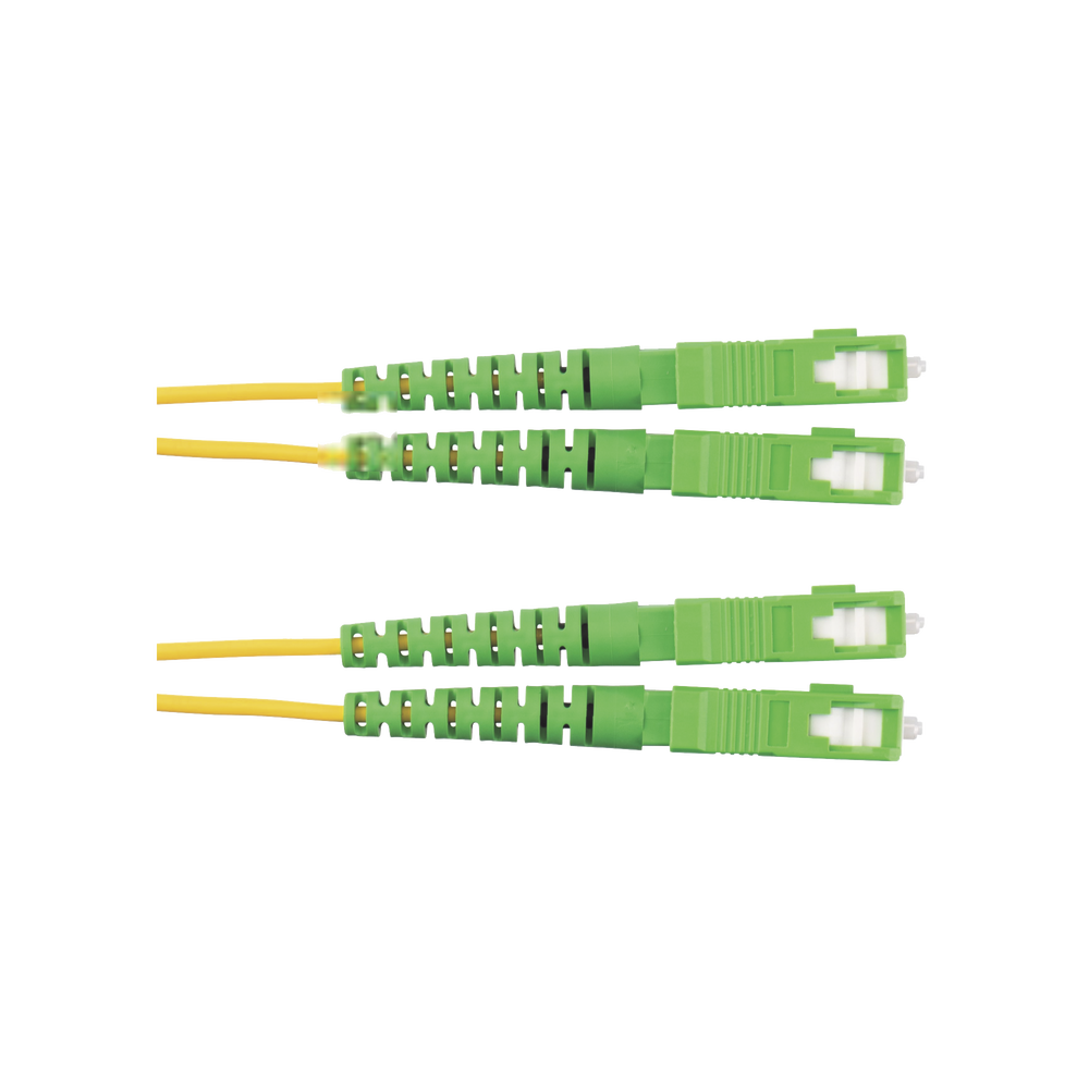 Jumper de Fibra Optica Monomodo 9/125 OS2, SC/APC-SC/APC Duplex, OFNR (Riser), Color Amarillo, 2 Metros (6.56 Pies) - Image 2