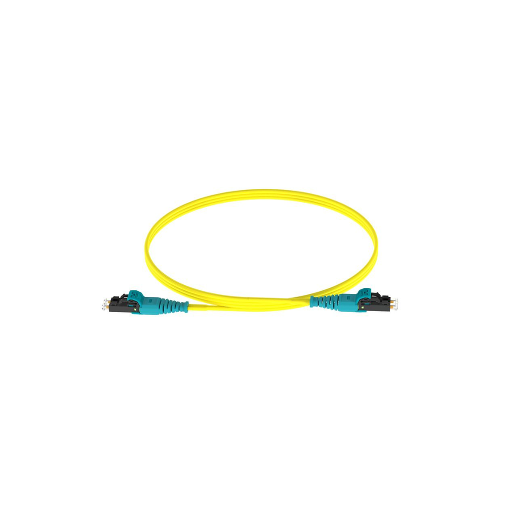 Jumper de Fibra Optica Monomodo 9/125 OS2, LC-LC Duplex Push Pull, OFNR (Riser), Color Amarillo, 3 Metros (9.84 Pies) - Image 2
