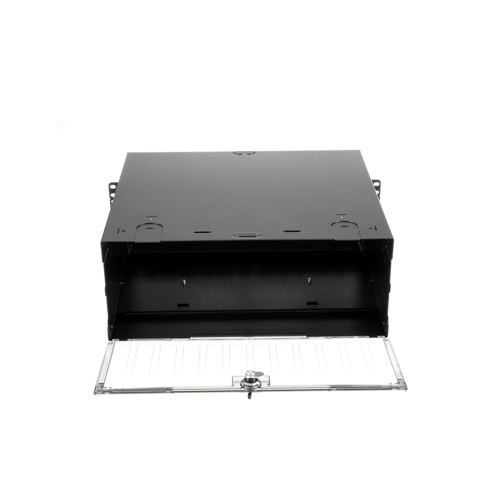 Panel de Distribuci?n de Fibra ?ptica, Acepta 12 Placas FAP o FMP, Bandeja Deslizable e Inclinable Hacia Abajo, Hasta 288 Fibras, Color Negro, 4UR - Image 4