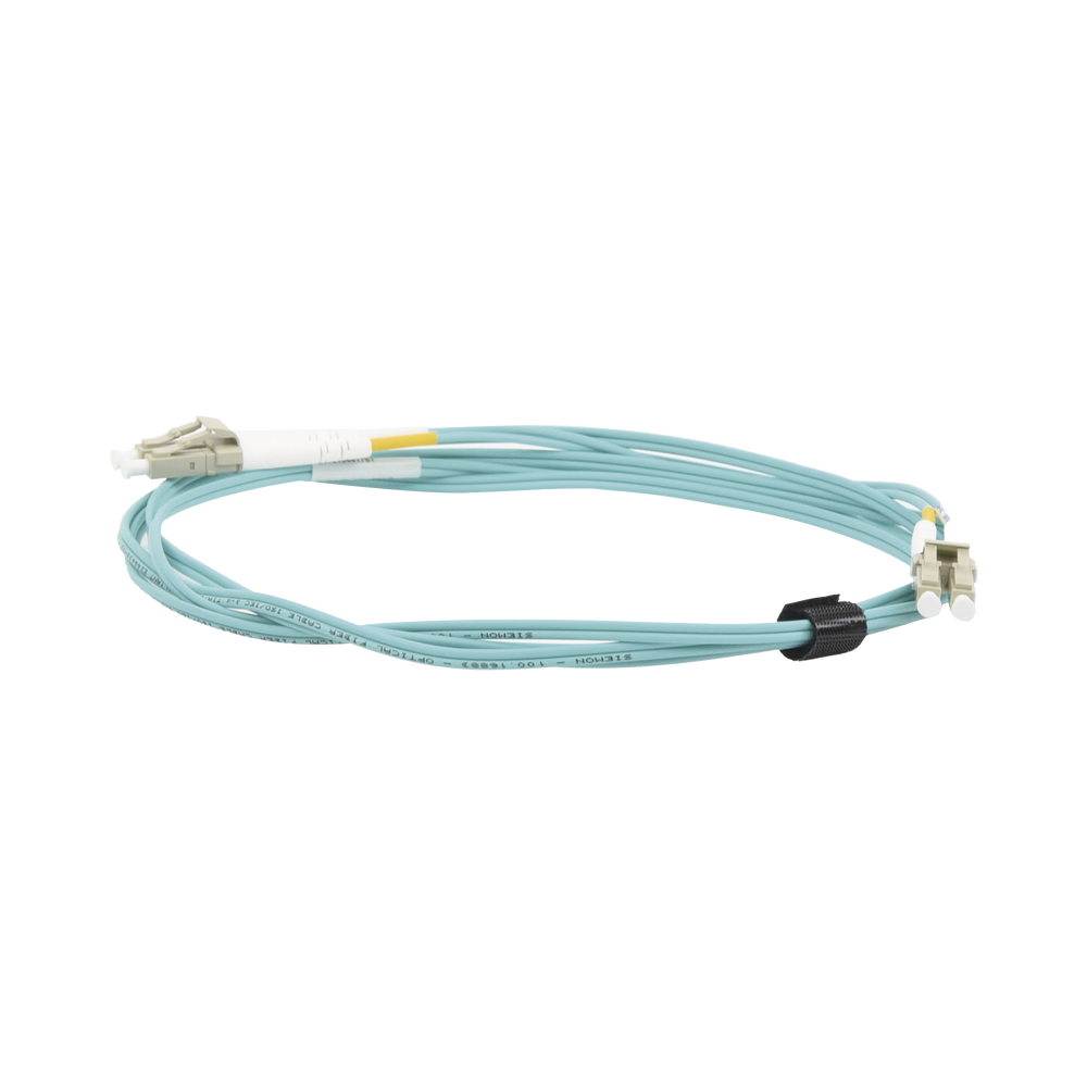 Jumper de Fibra ?ptica Multimodo 50/125 XGLO OM3, LC-LC Duplex, OFNR, Color Aqua, 2 Metros (6.56 Pies)