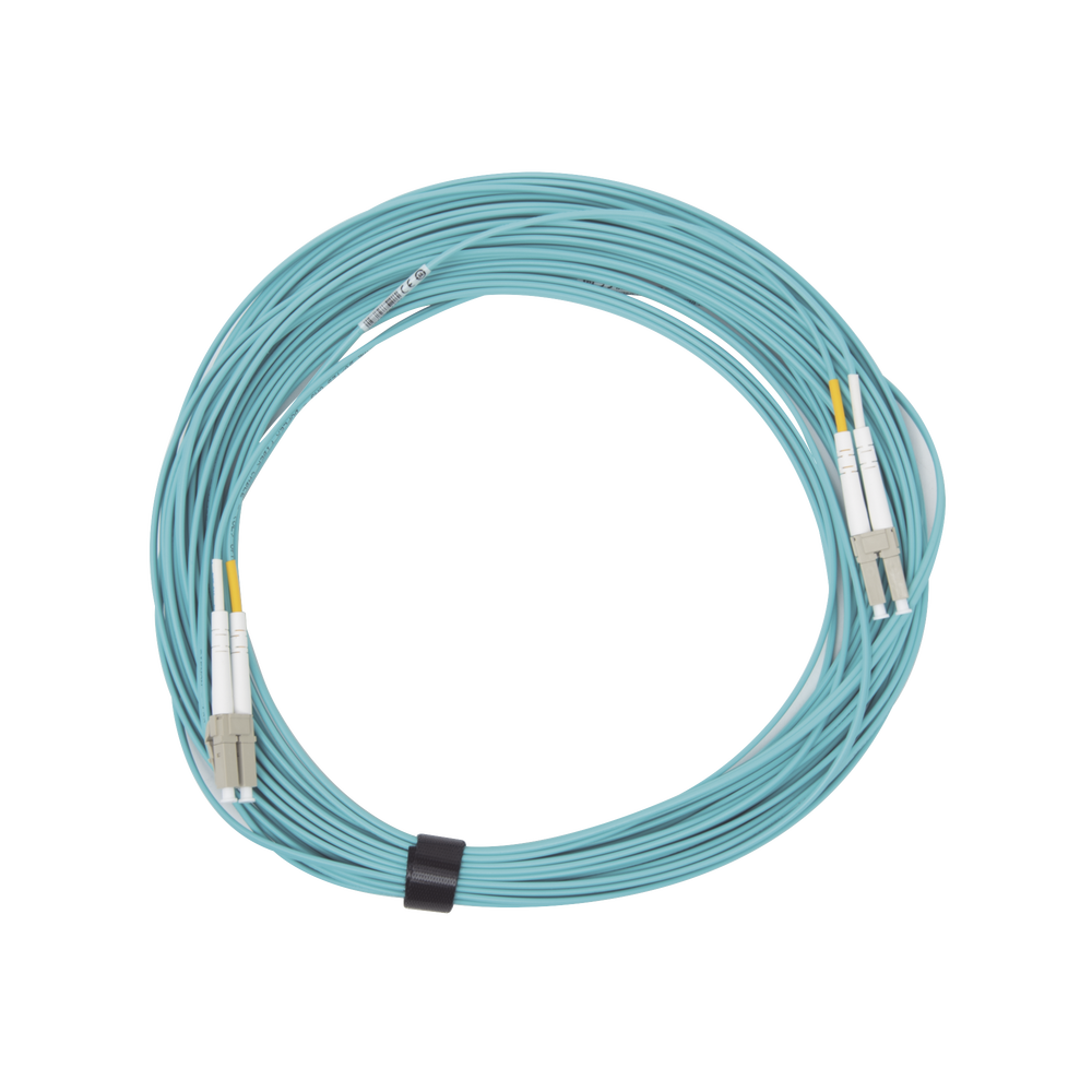 Jumper de Fibra ?ptica Multimodo 50/125 XGLO OM3, LC-LC Duplex, OFNR, Color Aqua, 15 Metros (49.21 Pies) - Image 2