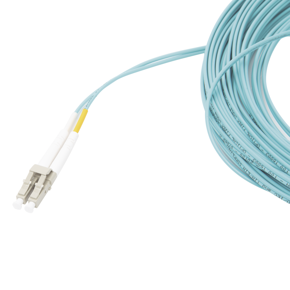Jumper de Fibra ?ptica Multimodo 50/125 XGLO OM3, LC-LC Duplex, OFNR, Color Aqua, 15 Metros (49.21 Pies) - Image 3