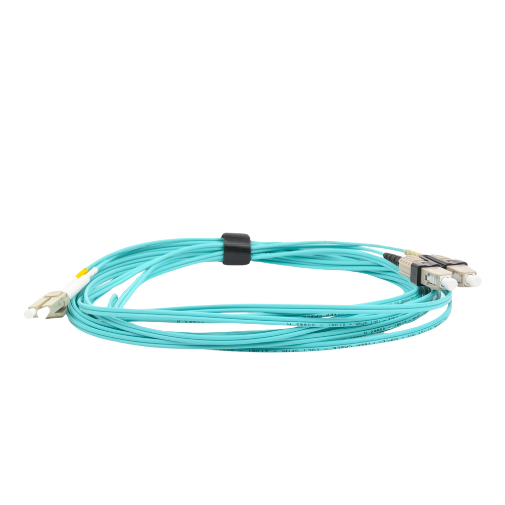Jumper de Fibra ?ptica Multimodo 50/125 XGLO OM3, LC-SC Duplex, OFNR, Color Aqua, 5 Metros (16.40 Pies) - Image 3