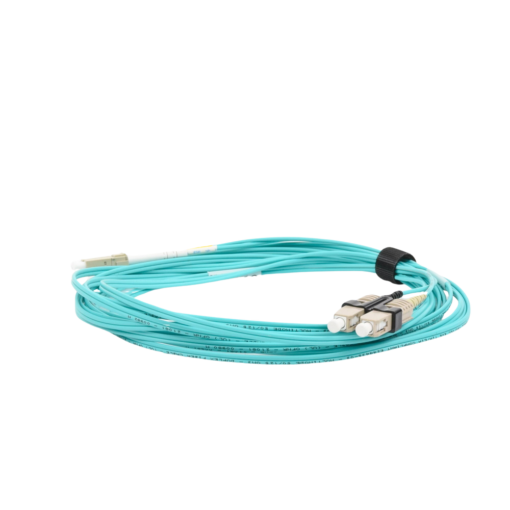 Jumper de Fibra ?ptica Multimodo 50/125 XGLO OM3, LC-SC Duplex, OFNR, Color Aqua, 5 Metros (16.40 Pies) - Image 4