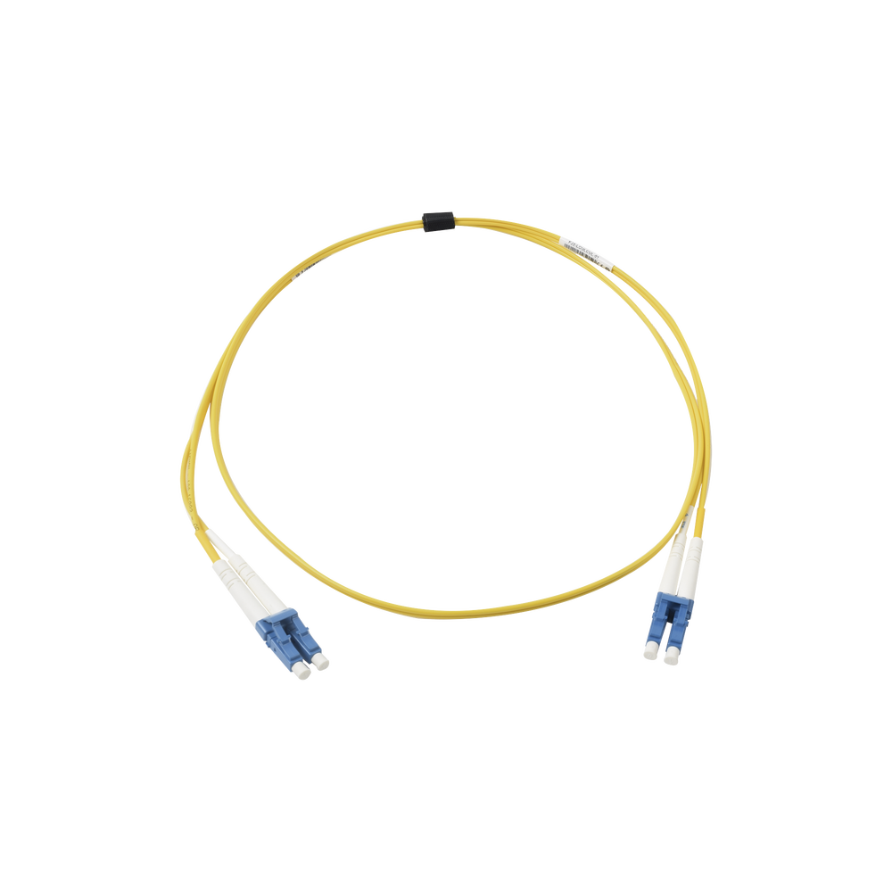 Jumper de Fibra ?ptica Monomodo (OS2), XGLO, Riser, LC/UPC-LC/UPC Duplex, OFNR, Color Amarillo, 1 Metro (3.28 Pies)