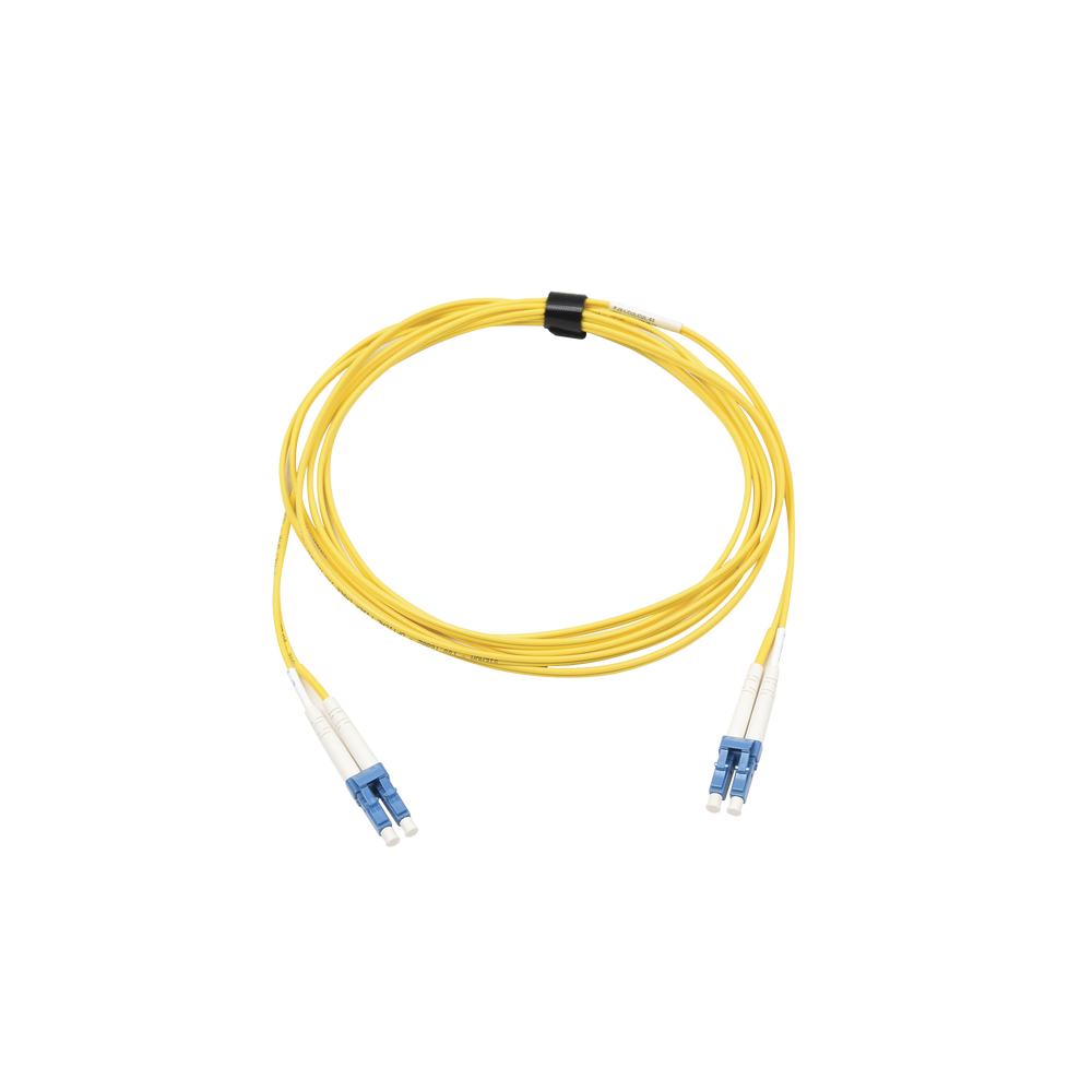 Jumper de Fibra ?ptica Monomodo (OS2), XGLO, Riser, LC/UPC-LC/UPC Duplex, OFNR, Color Amarillo, 3 Metros (9.84 Pies)