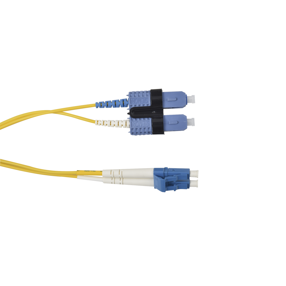 Jumper de Fibra ?ptica Monomodo (OS2), XGLO, Riser, LC/UPC-SC/UPC Duplex, OFNR, Color Amarillo, 1 Metro (3.28 Pies) - Image 2