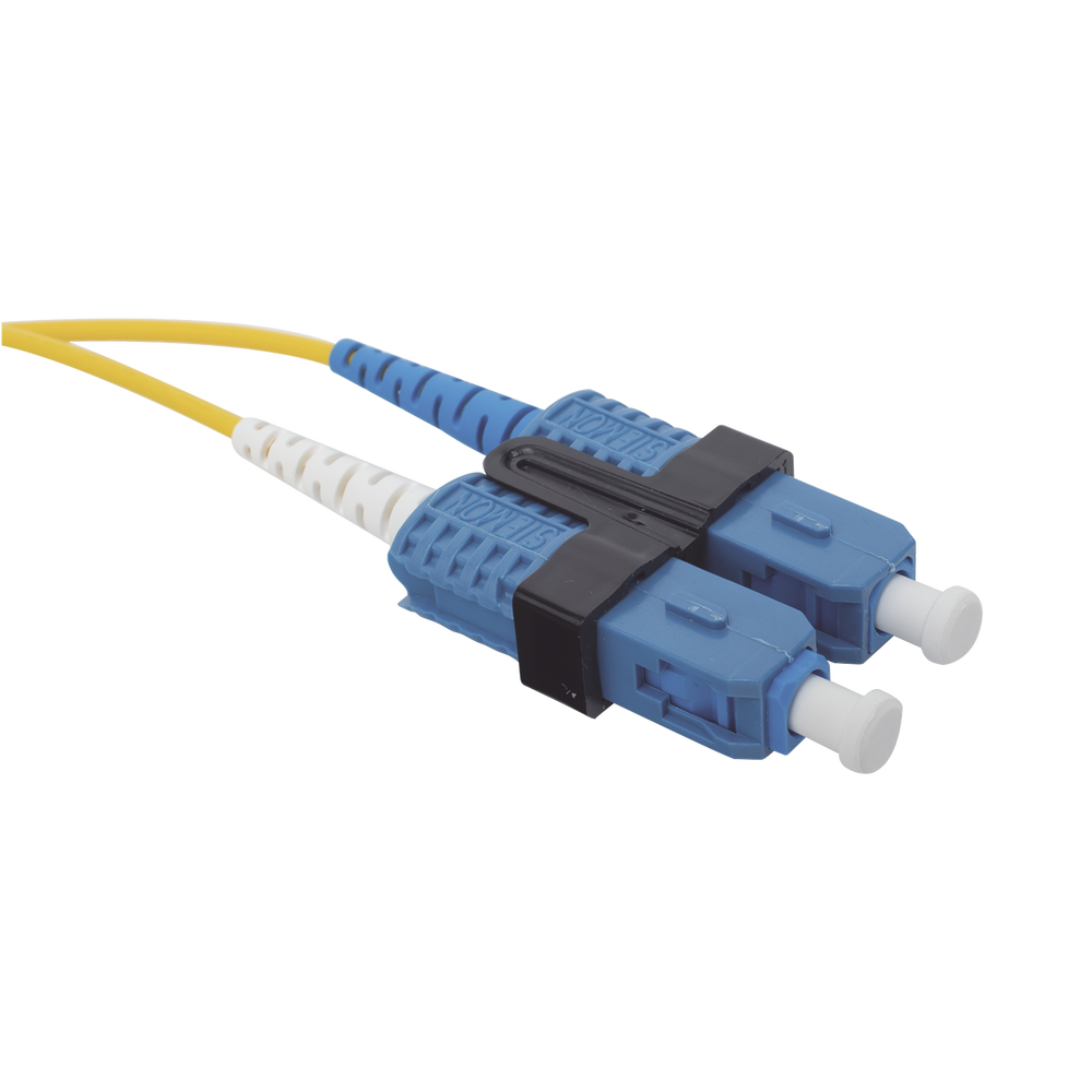 Jumper de Fibra ?ptica Monomodo (OS2), XGLO, LC/UPC-SC/UPC Duplex, OFNR, Color Amarillo, 5 Metros (16.40 Pies) - Image 3