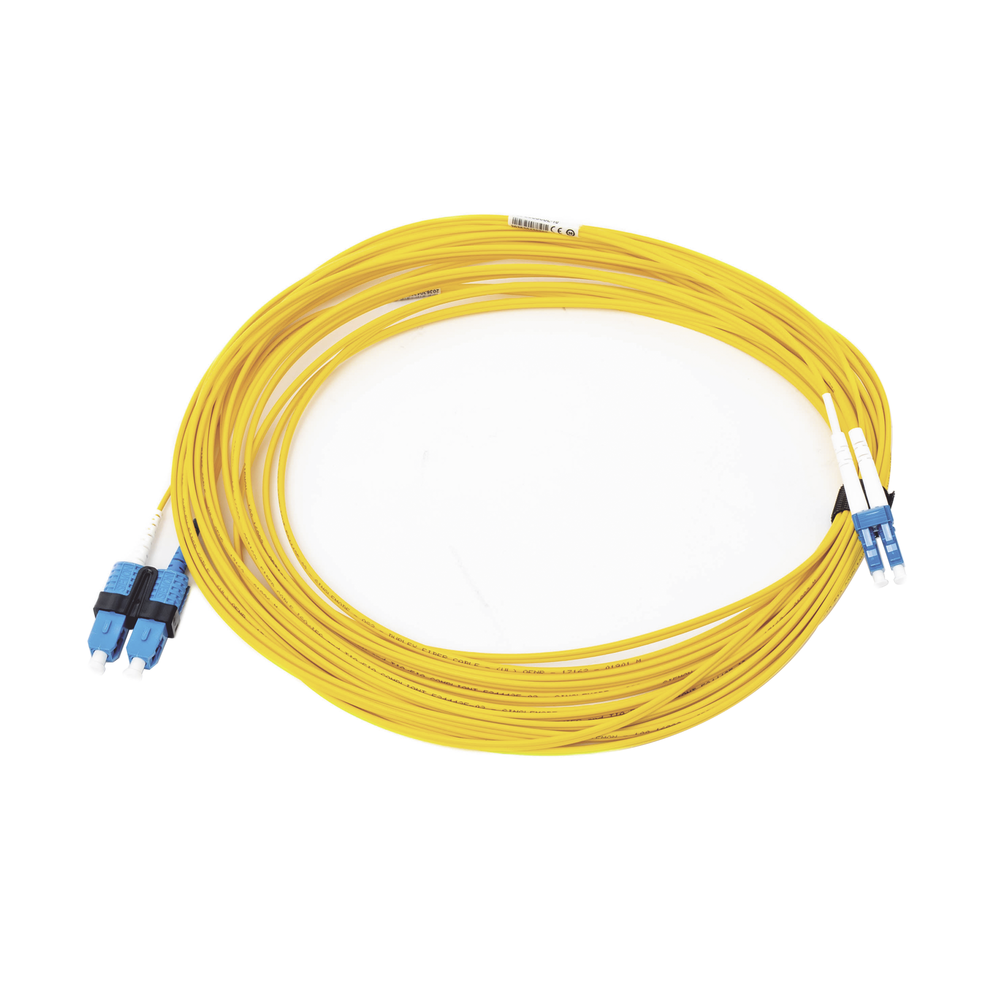 Jumper de Fibra ?ptica Monomodo (OS2), XGLO, LC/UPC-SC/UPC Duplex, OFNR, Color Amarillo, 10 Metros (32.81 Pies) - Image 2