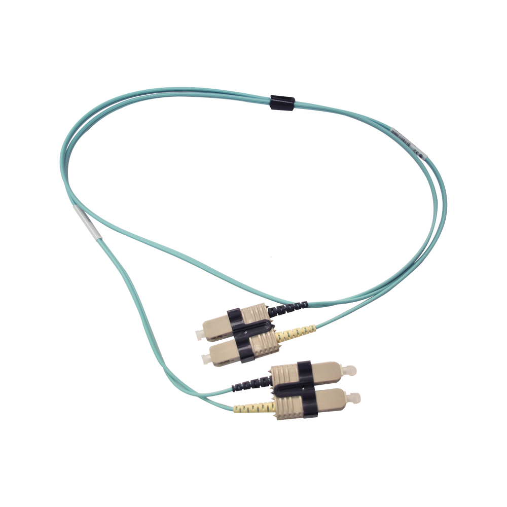 Jumper de Fibra ?ptica Multimodo 50/125 OM3 XGLO, SC-SC Duplex, OFNR, Color Aqua, 1 Metro (3.28 Pies)