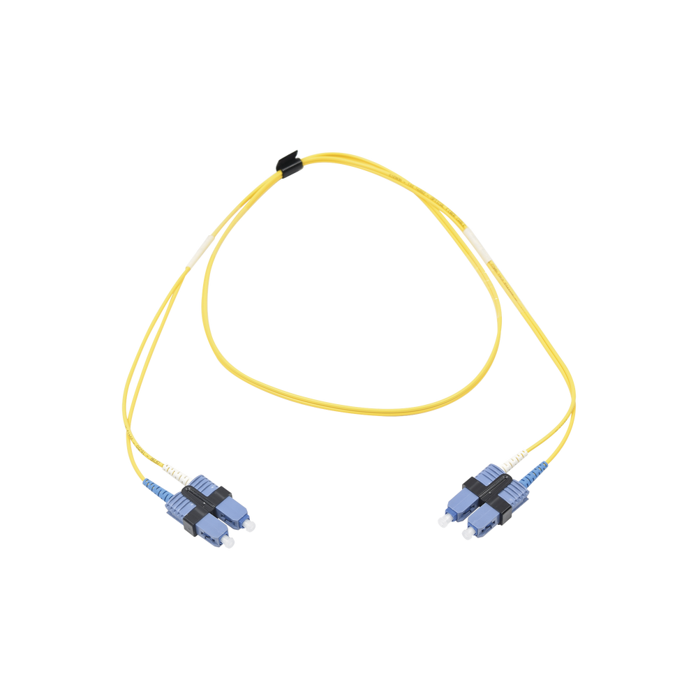 Jumper de Fibra ?ptica Monomodo (OS2), XGLO, SC/UPC-SC/UPC Duplex, OFNR, Color Amarillo, 1 Metro (3.28 Pies)