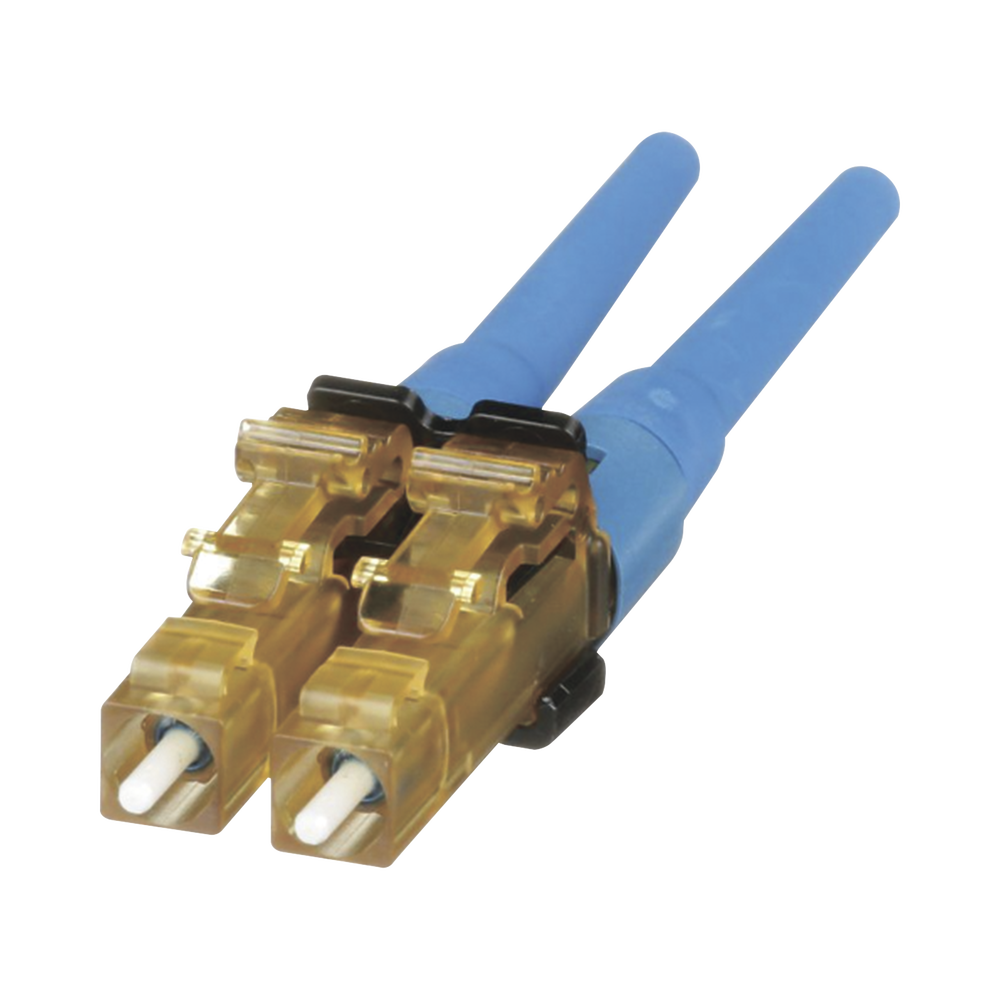 Conector de Fibra ?ptica LC Duplex OptiCam, Monomodo 9/125 OS2, Pre-pulido, Color Azul
