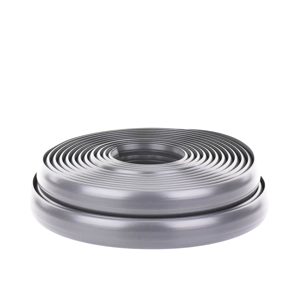 Canaleta flexible gris de PVC auto extinguible, (Rollo de 25mts.) (9300-05030)