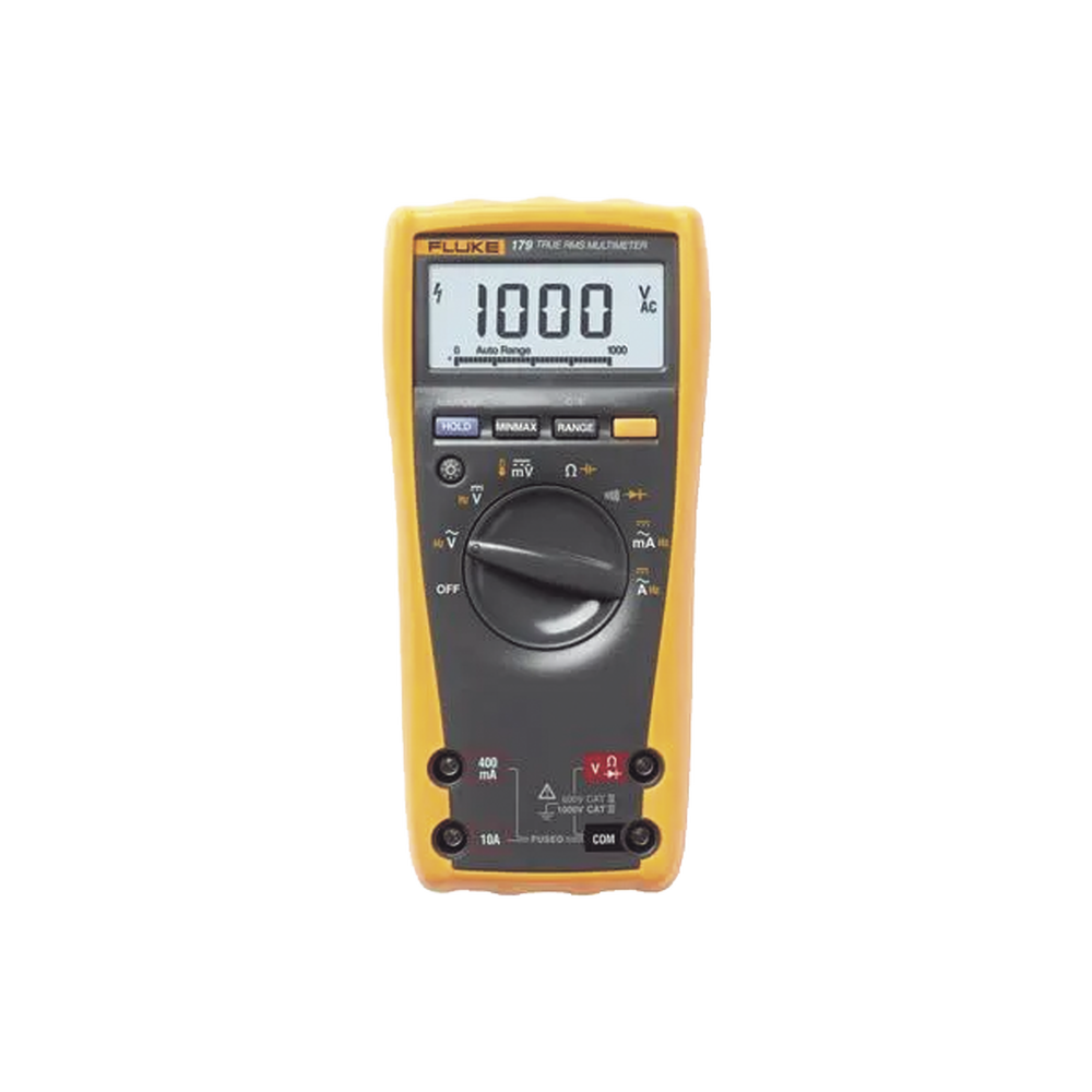Multímetro Digital de Verdadero Valor Eficaz Serie 170 / 6000 Counts / CAT III 1000V CAT IV 600V / Precisión 0.09% CC / Gráfico de Barras Analógico / Medición Temperatura (Modelo 179) / Garantía de Por Vida