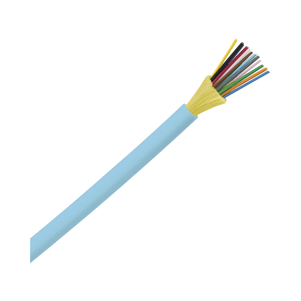 Cable de Fibra ?ptica de 12 Hilos, Multimodo OM3 50/125 Optimizada, Interior, Tight Buffer 900 ?m, No Conductiva (Diel?ctrica), OFNR (Riser), Precio Por Metro