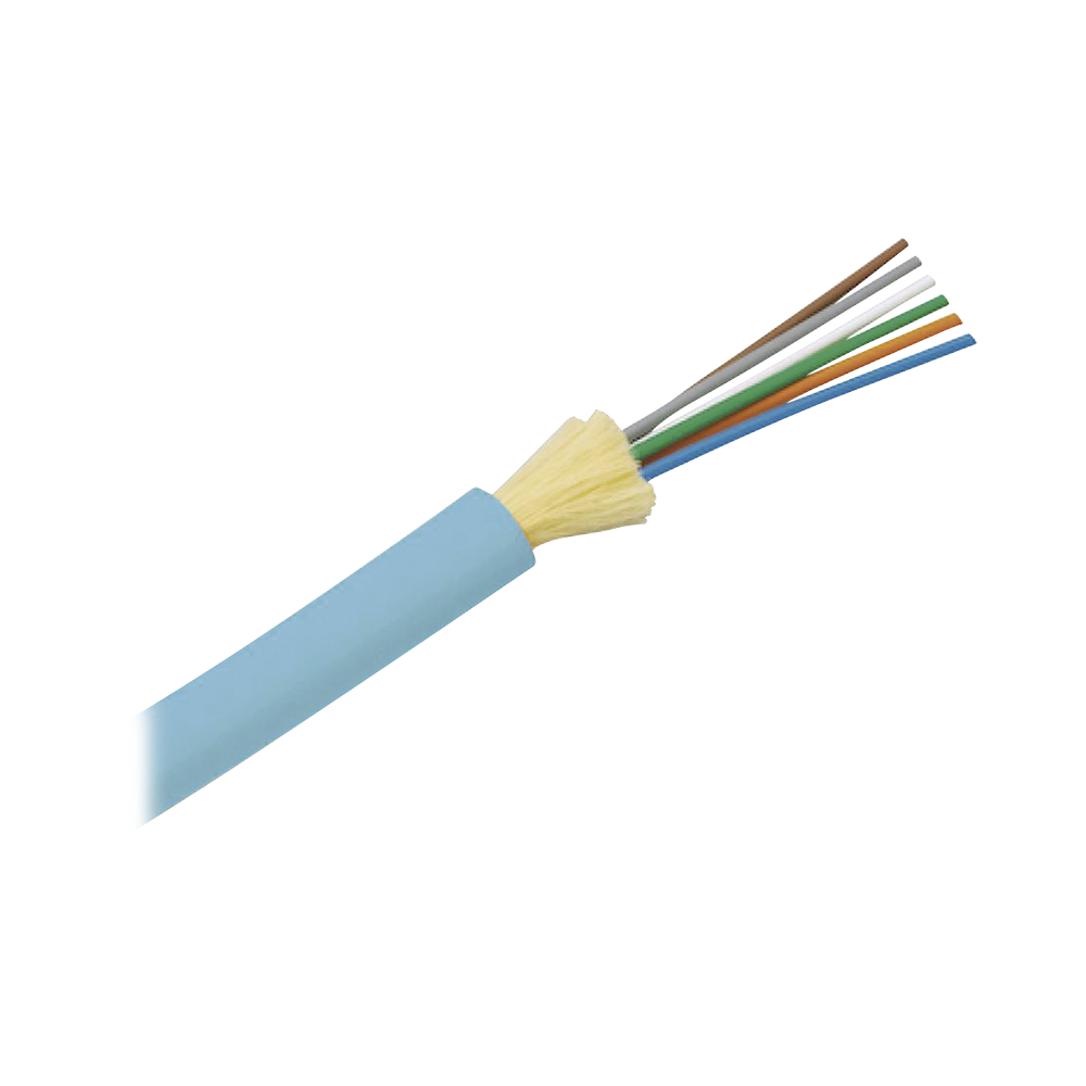 Cable de Fibra ?ptica de 12 Hilos, Multimodo OM4 50/125 Optimizada, Interior, Tight Buffer 900um, No Conductiva (Diel?ctrica), OFNR (Riser), Precio Por Metro