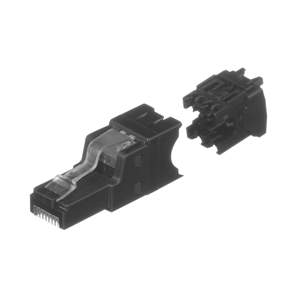 Plug RJ45 UTP, Instalaci?n Recta, Terminaci?n en Campo Certificable, Compatible con Cat5e, Cat6 y Cat6A, Color Negro - Image 4