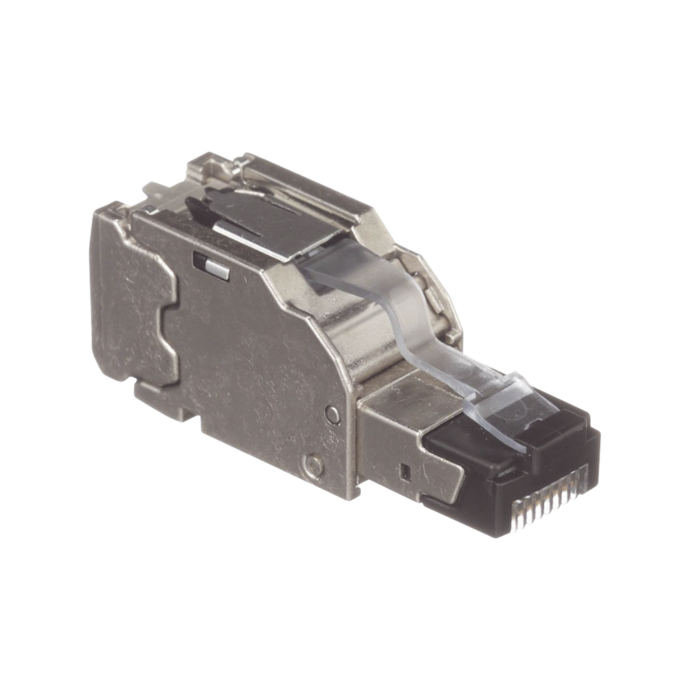 Plug RJ45 Blindado, Instalaci?n Recta, Terminaci?n en Campo Certificable, Compatible con Cat5e, Cat6 y Cat6A, Color Plata, Paquete de 10 Piezas - Image 2