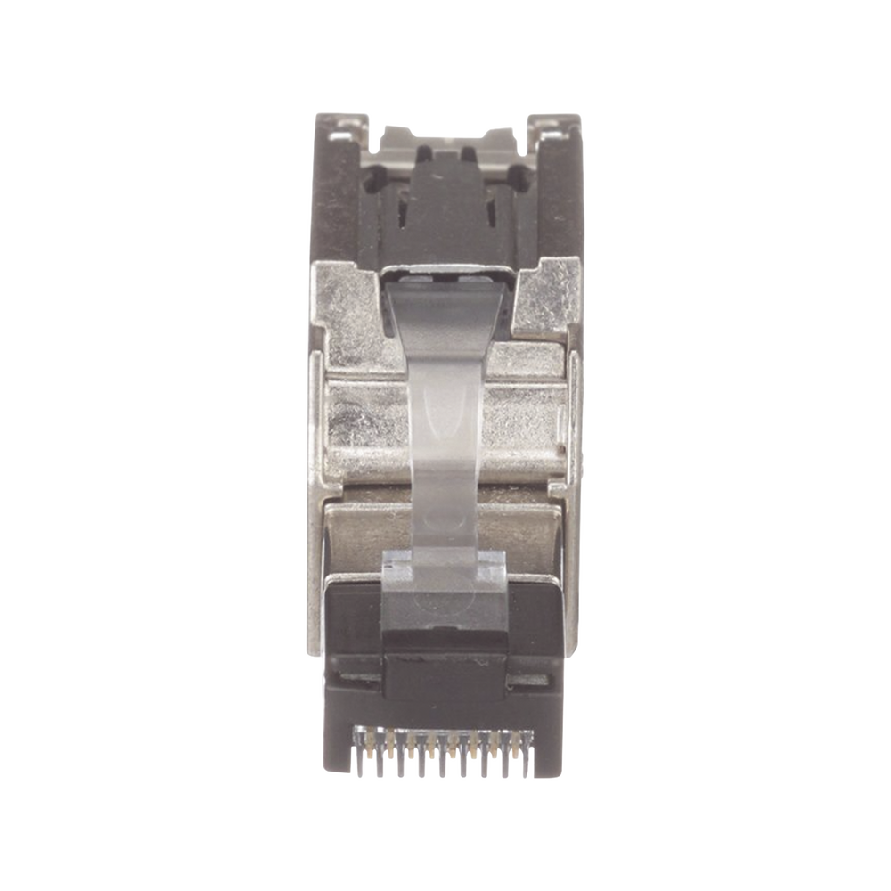 Plug RJ45 Blindado, Instalaci?n Recta, Terminaci?n en Campo Certificable, Compatible con Cat5e, Cat6 y Cat6A, Color Plata, Paquete de 10 Piezas - Image 3