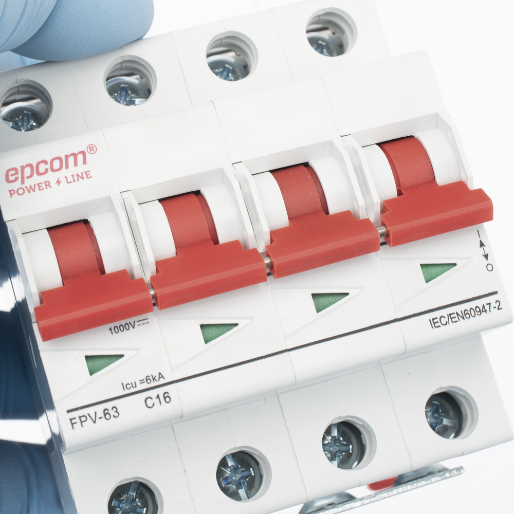 Protección Térmica 4P, 16A, Corriente Directa 1000 Vcc para Aplicación Fotovoltaica Montaje Riel DIN - Image 2