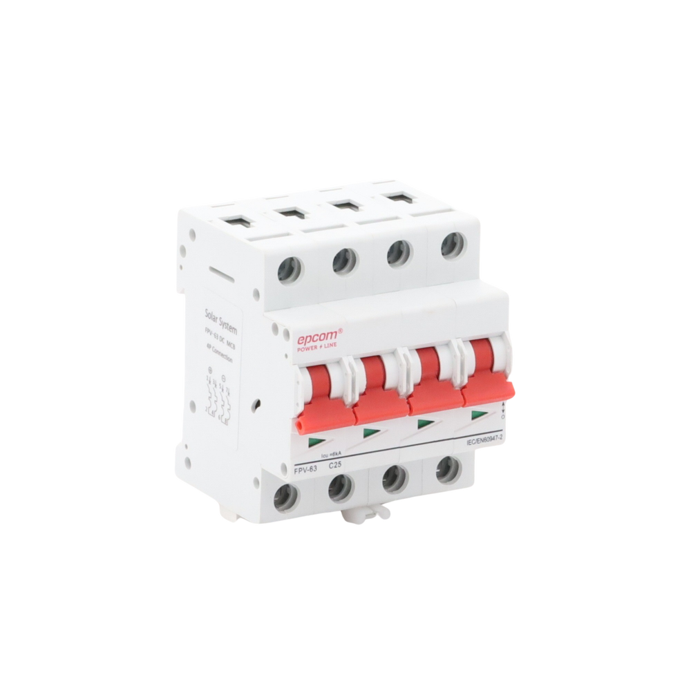 Protección Térmica/ Interruptor 4P, 25A, Corriente Directa 1000 Vcc para Aplicación Fotovoltaica Montaje Riel DIN - Image 3